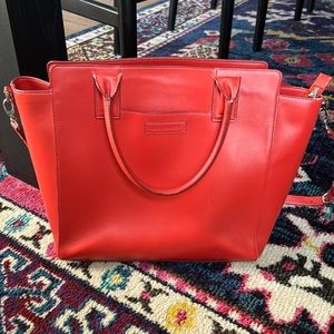 Vera Bradley large leather burnt orange/red bag
